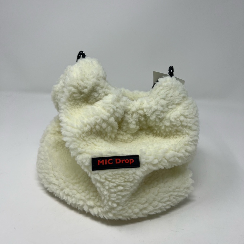 BTS Merc Mic Drop Cream Sherpa Drawstring Bucket Bag NWT New with tags K-pop